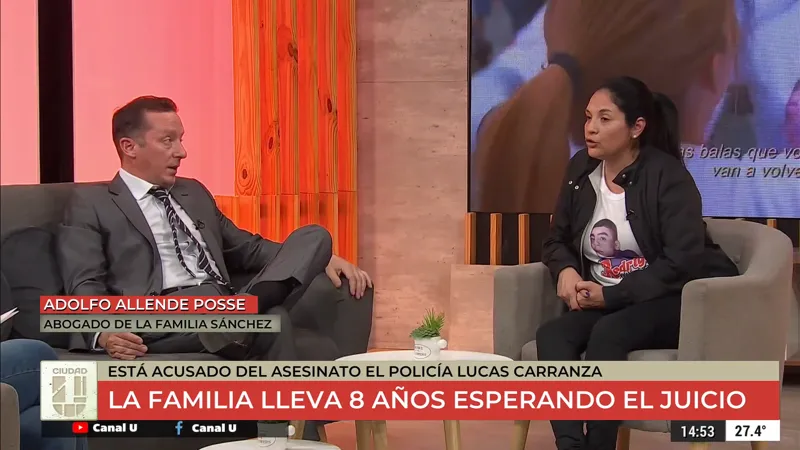 Adolfo Allende Posse, abogado de la familia Sánchez, en entrevista de TV